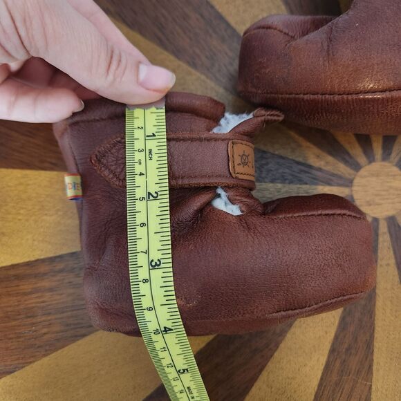 Lindberg Baby Booties Soft Brown Leather Fur Lining Winter Boots Shoes Warm - Picture 12 of 13